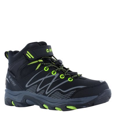 Hi-Tec Blackout Mid Wp Jr Kids' Shoes Black / Lime | JL1679483
