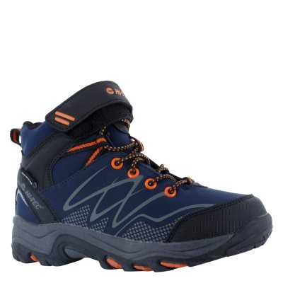 Hi-Tec Blackout Mid Wp Jr Kids' Shoes Navy / Orange | FT3048712