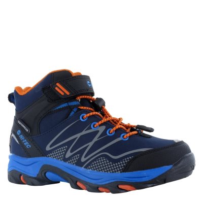 Hi-Tec Blackout Mid Wp Jr Kids' Shoes Navy / Orange / Lake Blue | PA6149235