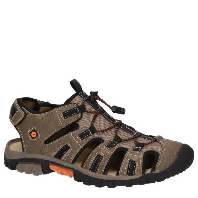 Hi-Tec Cove Sport Men's Walking Sandals Khaki / Black / Orange | XC9307241