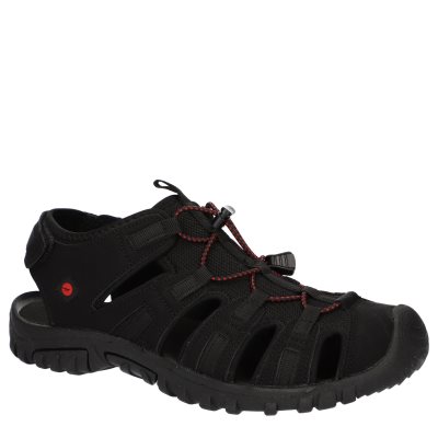 Hi-Tec Cove Sport Men's Walking Sandals Black / Dark Grey / Red | XR5398476