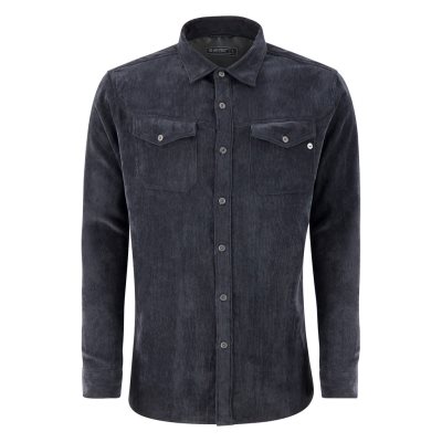 Hi-Tec Cowhide Corduroy L/S Men's Shirts Black | ZT5827104
