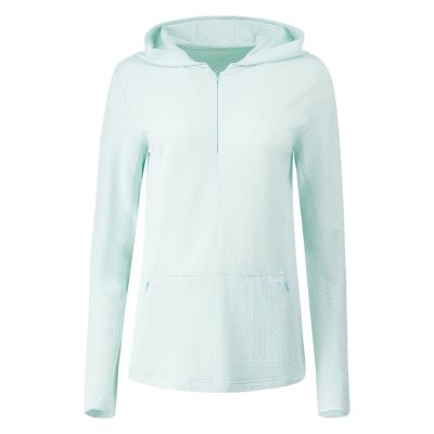Hi-Tec Harrison Geo Breathable Mesh 1/2 Zip Women's Sweatshirts Light Green | ZA4891625