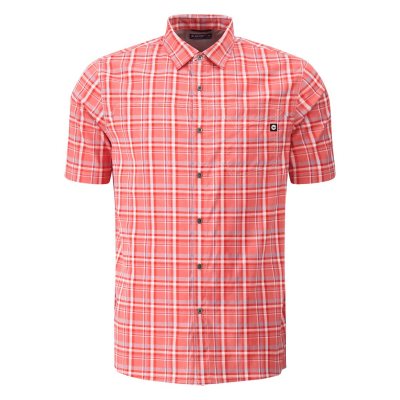 Hi-Tec Indian Kettles Plaid Men's Shirts Coral | SM2913846