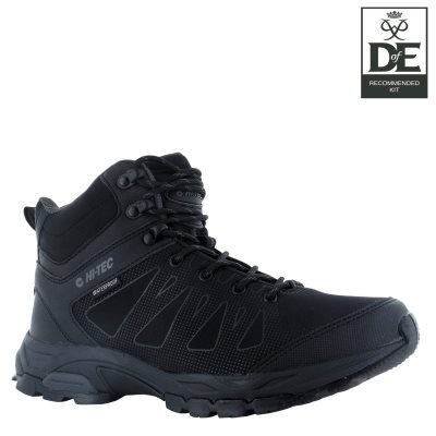 Hi-Tec Raven Mid Wp Men's Walking Boots Black / Deep Grey | TN0412639