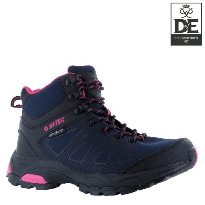Hi-Tec Raven Mid Wp Women's Walking Boots Navy / Magenta | QD9134728