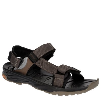Hi-Tec Ula Raft Men's Walking Sandals Brown / Black | VT4658027